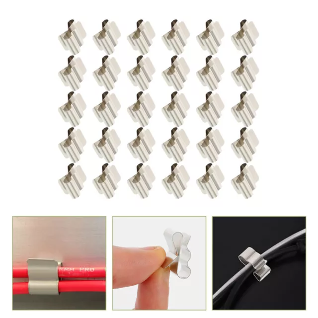 30 piezas abrazadera de montaje de cable fotovoltaico soporte de cable remolque clips cable
