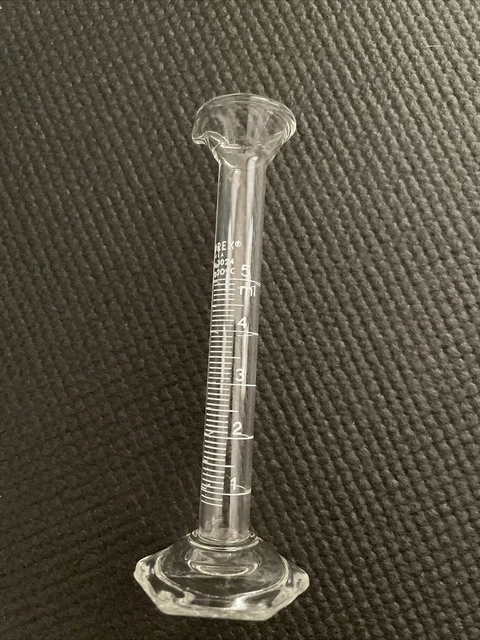 Corning Pyrex® #3024 Glass Graduated Cylinder, 5ml Vintage
