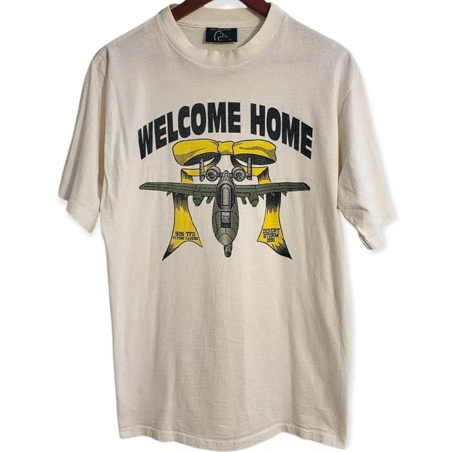 Vintage Operation Desert Storm T-Shirt Yellow Ribbon Flying Cajuns 90S 1991