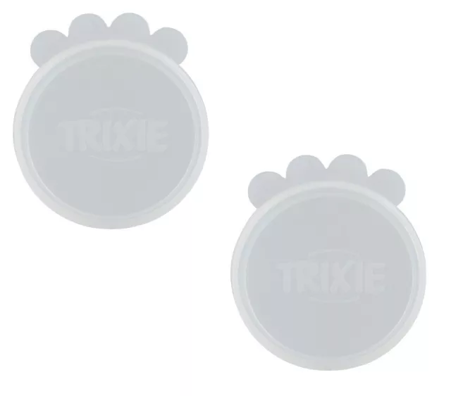 2 Dosendeckel ø 7,6cm Silikon transparent Hundefutter Katzenfutter