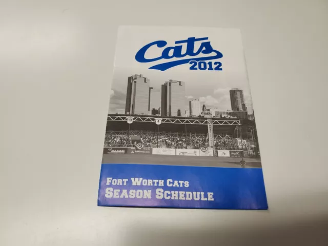 RS20 Fort Worth Cats 2012 Minor Baseball Pocket Schedule - Benbrook Stables