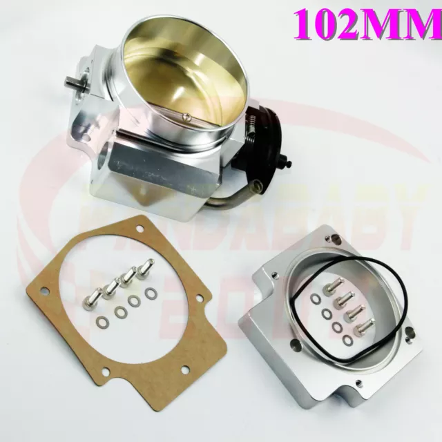 SL 4" 102MM Adaptor Plate High Flow THROTTLE BODY Intake Manifold GM GEN III LS