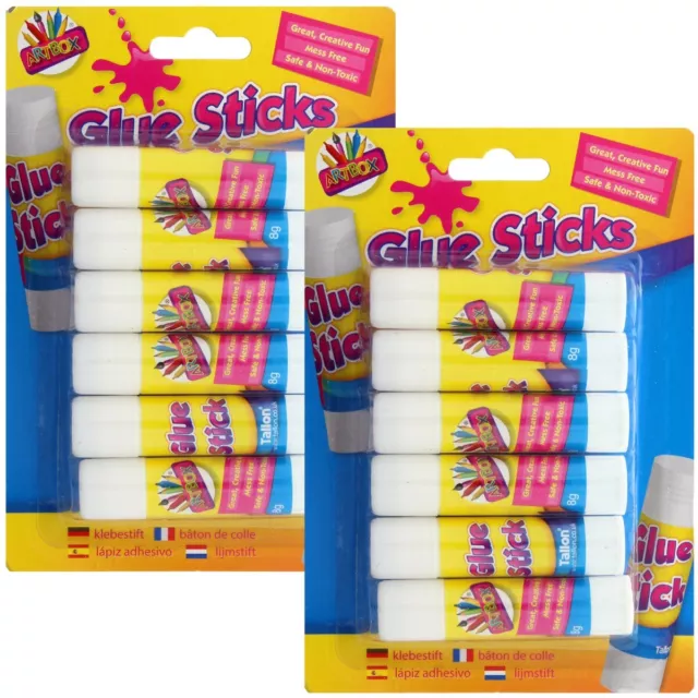 3 Twist Action Glue Sticks - Kids Children School Craft Art Non