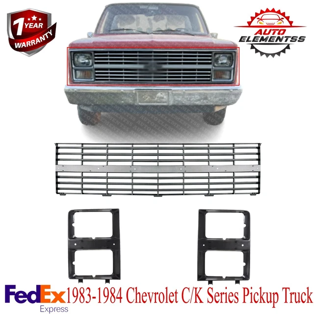 Front Grille + Headlight Bezel RH & LH For 1983-1984 Chevrolet C/K Series