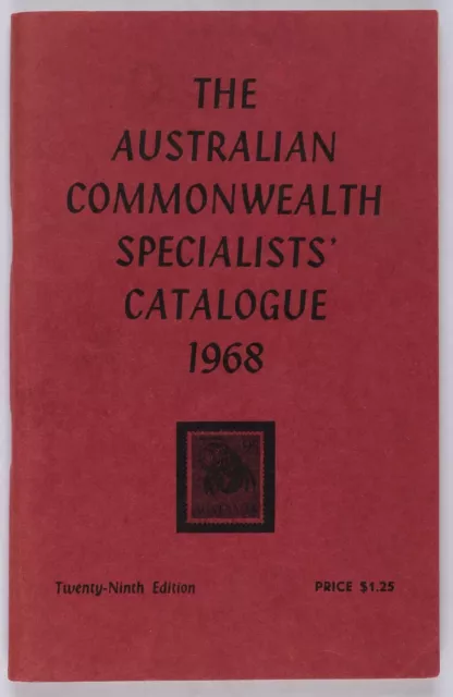 CATALOGUES Australia ACSC 29th Edition, 1968, pub by Hawthorn Press.