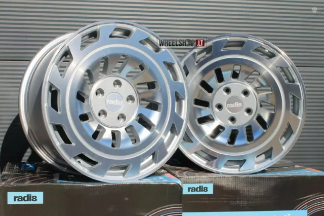 NEW 4 x 18 inch alloy wheels 5x112 RADI8 R8t12 Matt silver polished 8,5J Felgen