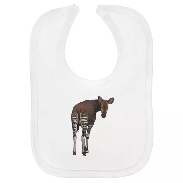 'Okapi Looking Back' Soft Cotton Baby Bib (BI00057722)