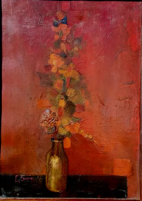Claude SCHURR ( 1921-2014 ) Tableau Huile sur toile originale SIGNEE " Bouquet "