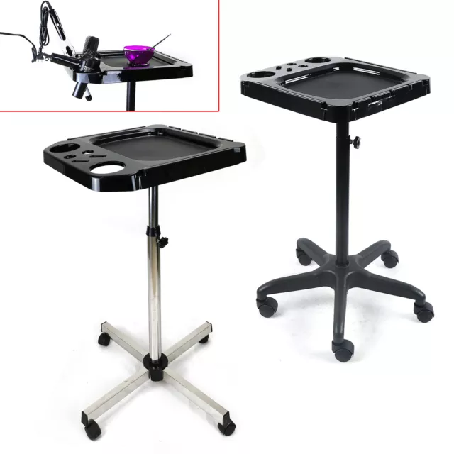 Beauty Trolley Cart Hair Dryer Tool Salon Spa Tray Rolling Service Instrument
