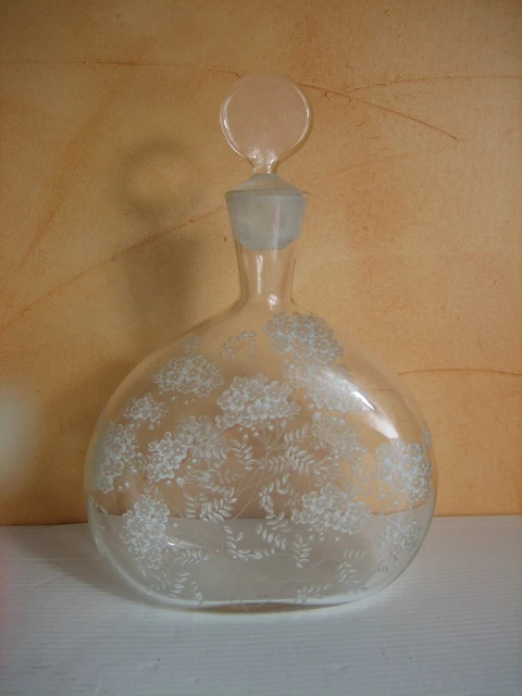 ANCIEN ENCRIER EMPIRE, Restauration en verre et argent ou métal argenté