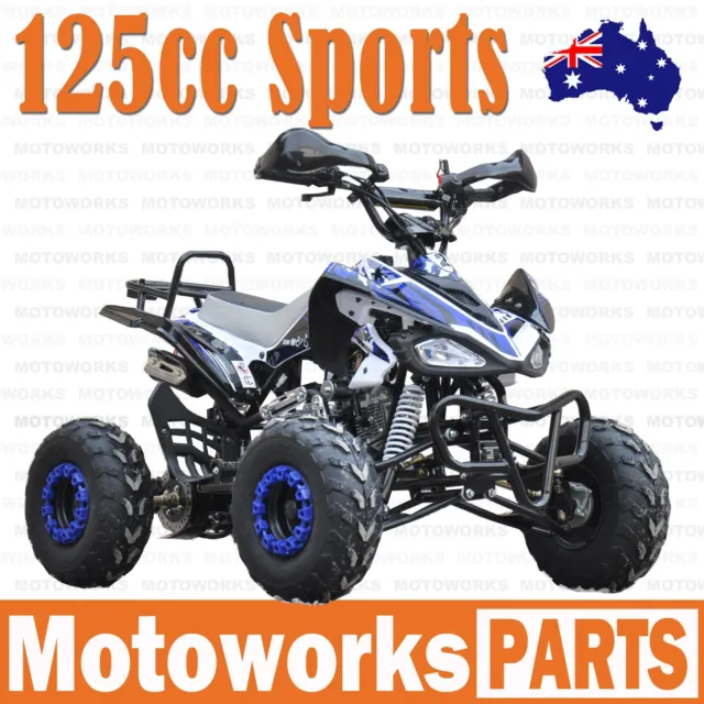 125CC SPORTS SEMI AUTO ATV QUAD Dirt Bike Gokart 4 Wheeler Buggy kids blue