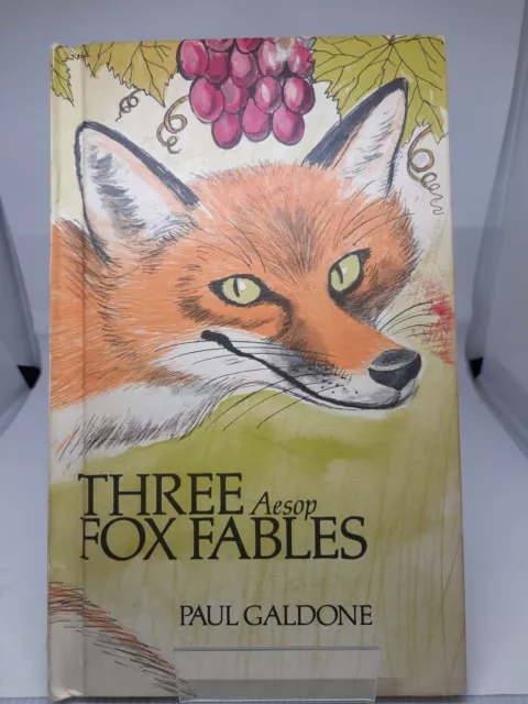 THREE FOX FABLES by Aesop / Paul Galdone 1971 Vintage Weekly Reader Hardcover