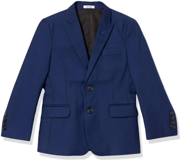Calvin Klein Boys' Bi-Stretch Blazer Suit Jacket 2-Button Single Breasted Clo...