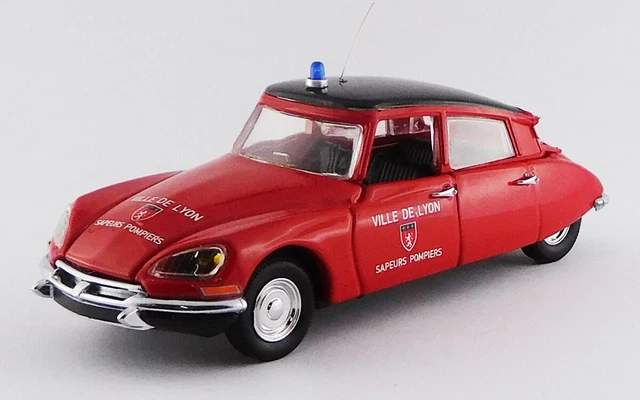 Citroën DS 21 de 1967, SAPEURS POMPIERS Ville de Lyon - Eligor 1122 - 1/43