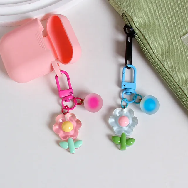 Color Flower Car Key Chain For Student Bag Backpack Pendant Decoration GifYB