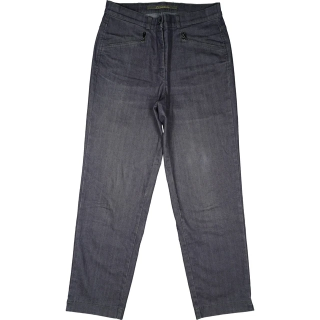 Jean Zerres Femme Taille 38 (M) - Noir Et Gris à Motifs Denim - Coupe Straight - Occasion Très Bon état