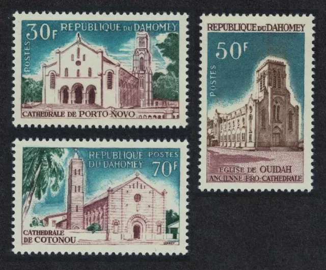 Dahomey Cathedrals 3v 1966 MNH SG#239-241 MI#267-269