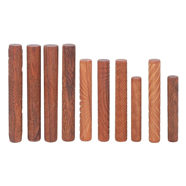 Set Da 10 Strumenti Per Ceramica E Scultura - Manici In Legno E Punta In Metallo Per Modellare Argilla