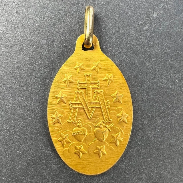 Collana con croce e Vergine Maria in oro massiccio 14k: regalo per la cresima cristiana - Italia