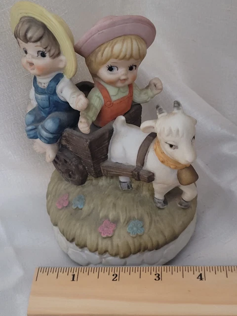 MARUHO Japan children with goat and cart price imports vintage