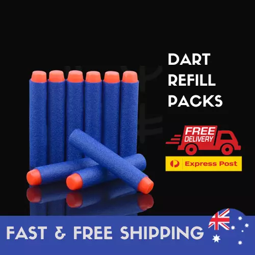 Dart Refill Packs Universal Size Round Foam Darts Fits N-Strike Elite Blaster AU