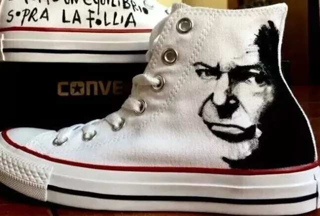 CONVERSE ALL STAR personalizzate disegnate con pittura Vasco Rossi 2 EUR 129 00 PicClick IT
