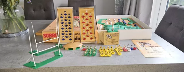 Subbuteo Job Lot Of Rugby Set And Accessories