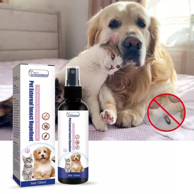 100ml Pet External Insect Repellent, Dog Cat Anti-flea Spray Hot A4 2