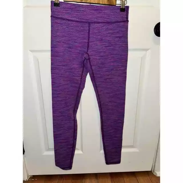 Ivivva Girls Lululemon Rythmic Tights Full Length Purple Multi Size 14