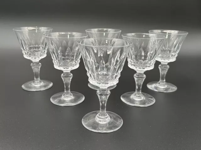 6 VERRES À VIN BLANC EN CRISTAL DE BACCARAT Modèle PICCADILLY