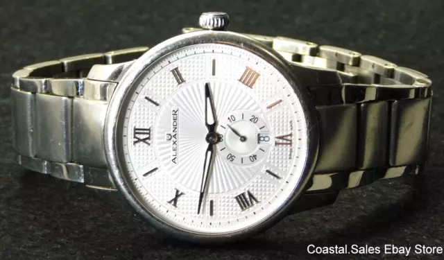 Alexander Swiss Made Men's Wristwatch Sapphire Crystal Stainless Steel
