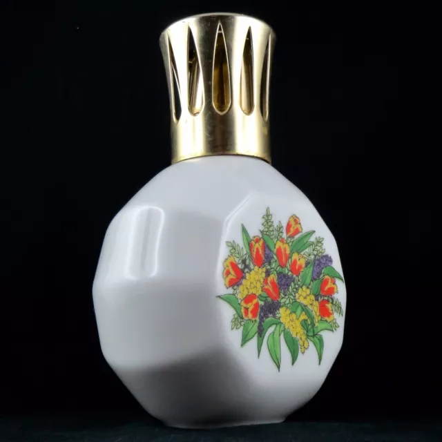 Rare LAMPE BERGER PARIS Ancienne, Porcelaine ARTORIA LIMOGES "Mimosa, Lilas..." 2