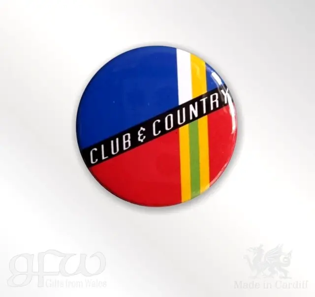Cardiff City - Wales, Club & Country - Small Button Badge - 25mm diam