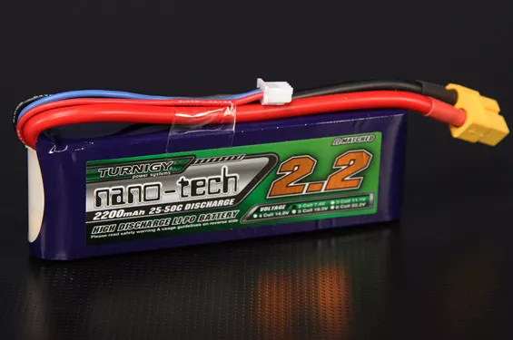 RC Turnigy nano-tech 2200mah 2S 25~50C Lipo Pack