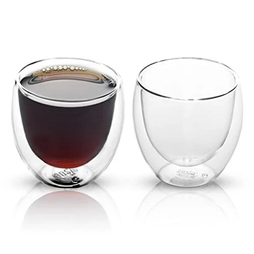 ANSIO® Petites Tasses Café Thermo à Double Paroi 80ml-Tasse Espresso en Verre...
