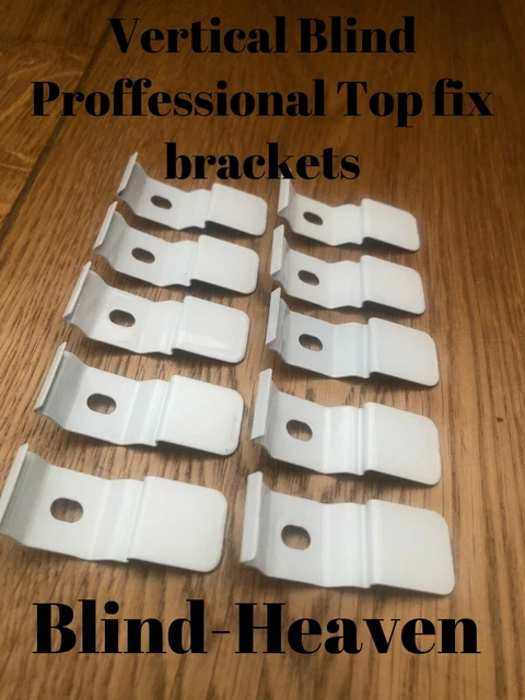 TOP FIX BRACKETS to fit Vertical Blind Headrails 26-30mm / Spares 10 ...