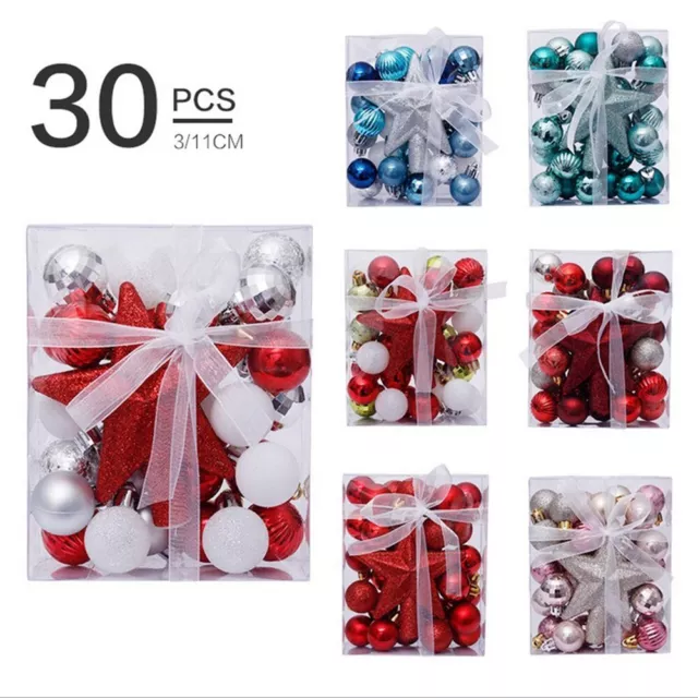 30 pièces ensemble de boule de Noël arbre de Noël Bauble décoration suspendu