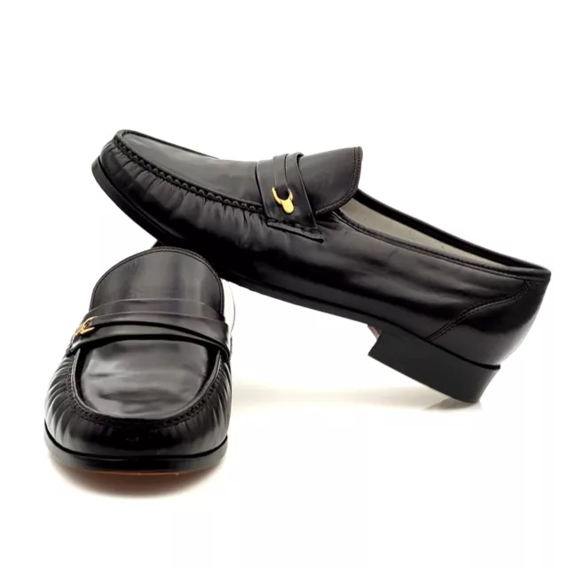 OAKWOODS MEN'S BLACK Shoes Genuine Leather Made in Brazil Slip On NEW ...