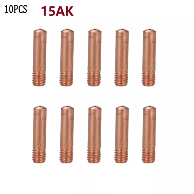 Superior Red Copper MIG Welding Tips for Gas Diffuser Torch Pack of 10