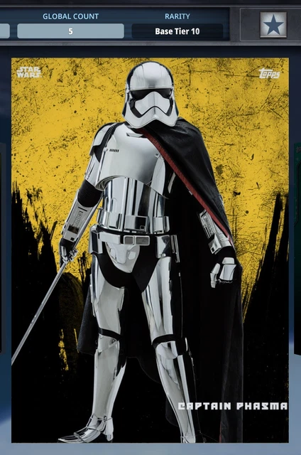 2018 Captain Phasma 5Cc T10 Gold Star Wars Card Trader