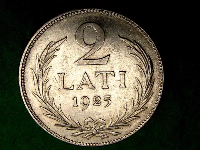 Latvia 2 Lati Silver Coin 1925, Silver 835. Weight 10g,