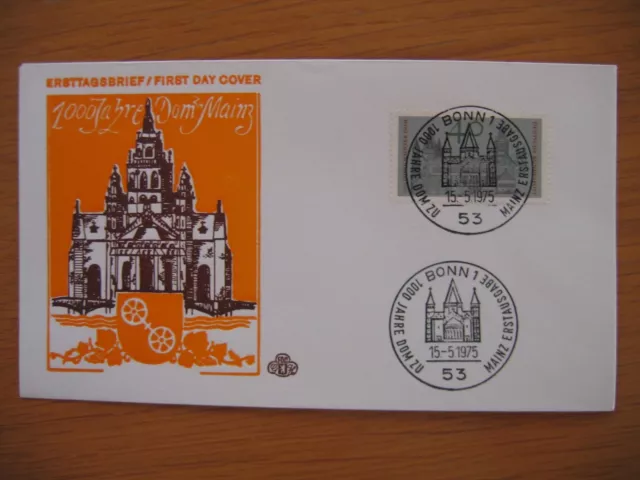 Allemagne Germany BR Deutschland Mi 845 FDC : Mainzer Dom - Ersttagsbrief