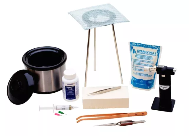 Basic Soldering Kit with Pickle Pot, and Set of Tools & Supplies Jewelry Making