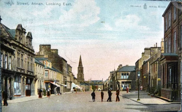 1906  High Street, Annan, Dumfriesshire Scotland Postcard