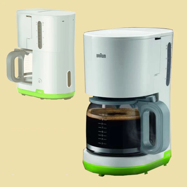 Braun Glaskrug-Kaffeemaschine KF 1100 GR Breakfast 1 - 1000 W - weiß/grün
