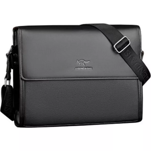 Sac Sacoche bandoulière Réglable homme cuir Porte-documents Sac d'affaires Noir