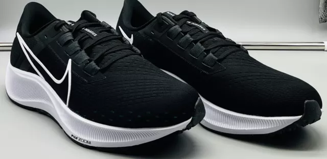 Brand New In Box Nike Air Zoom Pegasus 38 BLACK/WHITE - anthracite/Volt UK 10