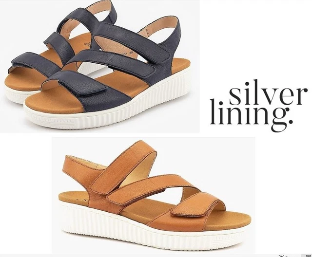 KLOUDS SILVER LINING shoes Orthotic friendly leather sandals Vaughn Tan and Navy 159.90 PicClick AU