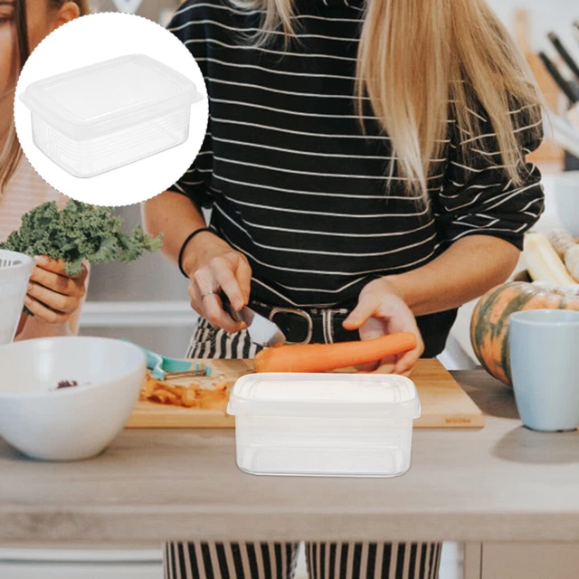 6 piezas caja de almacenamiento de refrigerador pequeña caja de prueba de masa contenedor de almacenamiento de carne hogar Sup