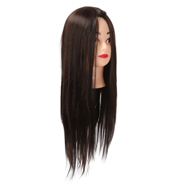 Hairdressing Mannequin Head 63cm Synthetic Fiber Head Styling Middle Part Co Zz1